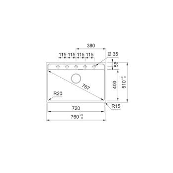 Franke MRG 610-72 TL mosogatótálca,gleccser fehér,76x51cm