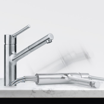 Franke Taros Neo Doccia egykaros mosogató csaptelep,masszív inox színű,115.0596.383