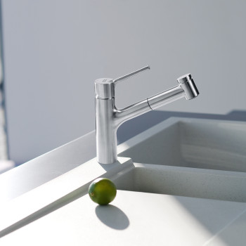 Franke Taros Neo Doccia Plus egykaros mosogató csaptelep,masszív inox színű,115.0596.386