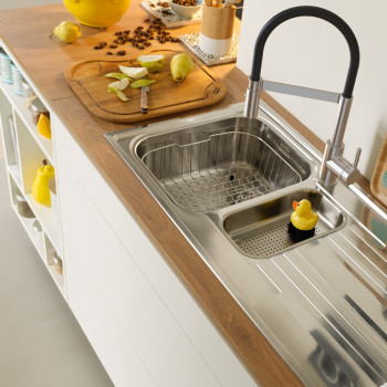 Franke Lina Semi-Pro egykaros mosogató csaptelep,króm/gleccser fehér,115.0626.088