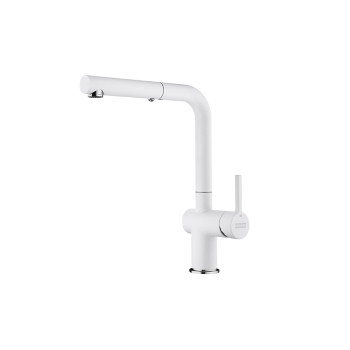 Franke Active Plus L Doccia egykaros mosogató csaptelep,krom/gleccser fehér,115.0653.387