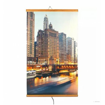 EvoKing GER-003 dekoratív elektromos fűtőtest, Manhattan képpel 