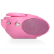 Lenco SCD-24 hordozható sztereó FM rádió CD-lejátszóval rózsaszín