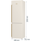 Gorenje NRK6202CLI, NoFrost Plus alulfagyasztós kombinált hűtőszekrény, 235/96L, bézs 