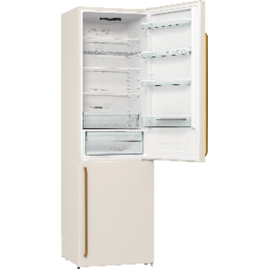 Gorenje NRK6202CLI, NoFrost Plus alulfagyasztós kombinált hűtőszekrény, 235/96L, bézs 