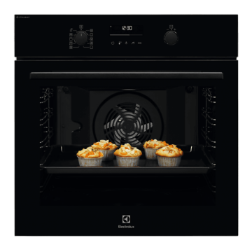 Electrolux EOD6P77WZ fekete beépíthető sütő pirolitikus tisztítással, 72L, maghőmérővel, WIFI kapcsolat