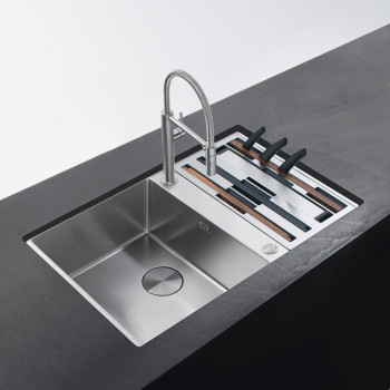 Franke BWX 120-41-27 munkalap alá építhető mosogatótálca, inox, 82x52cm