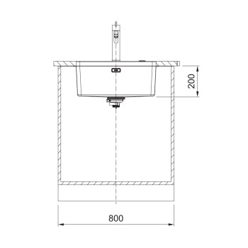 Franke MYX 110-55 munkalap alá építhető mosogatótálca, inox, 59x44cm