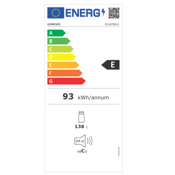 Gorenje RIU609EA1 pult alá építhető hűtőszekrény, 138L, 59.5x54.5x81.8 cm