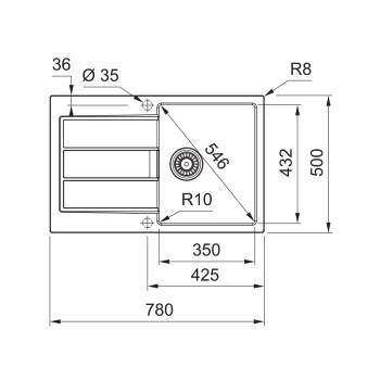 Franke S2D 611-78 Sirius 2 mosogatótálca,78x50cm,városi szürke,143.0590.191