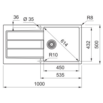 Franke S2D 611-100 Sirius 2,mosogatótálca,100x51cm,sarkvidéki fehér,143.0590.205
