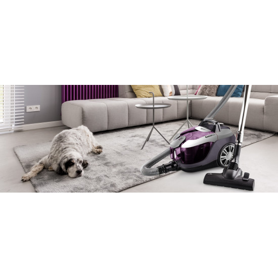 Eta 151390000 porzsák nélküli porszívó, 700W, lila, turbó fej, mini turbó fej 