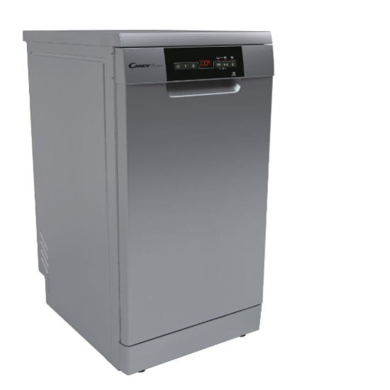 Candy CDPH 2D1047X keskeny mosogatógép, E energiaosztály, vízfogyasztás 9 L, 7 program, inox