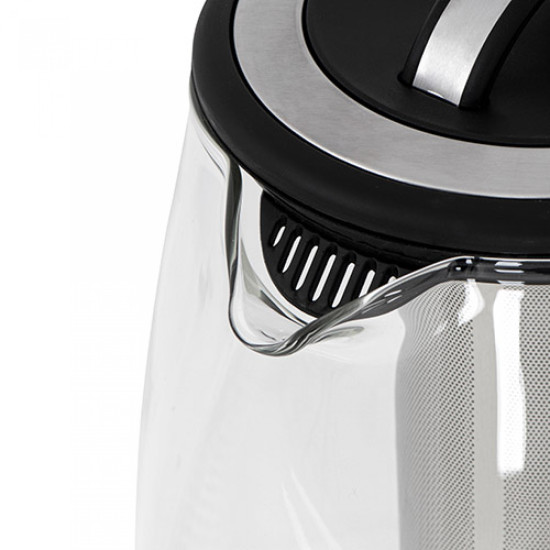 Camry CR1290 üveg vízforraló teakészítő funkcióval 2L fekete
