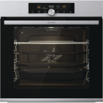 Gorenje BPS6747A06X beépíthető pirolitikus, multifunkciós sütő inox 77L, 59.5x56.4x59.5 cm, inox szín