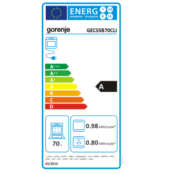 Gorenje GECS5B70CLI kerámialapos elektromos tűzhely extra gőzfunkcióval Classico Design, 70L, 50x59.4x85 cm