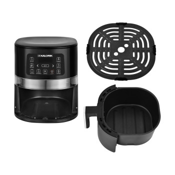 Kalorik FTL2000 4 l forrólevegős fritőz fekete 7 beépített sütő program 1600W