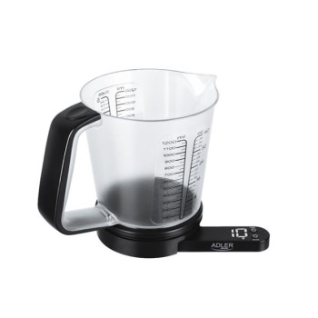 Adler AD3178 digitális konyhai mérleg mérőpohárral fekete 