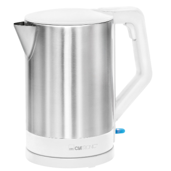 Clatronic WKS 3692 vízforraló, 1,5L, 2200W, fehér/rozsdamentes acél 