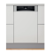 Whirlpool WSBO 3O23 PF X beépíthető keskeny mosogatógép, 10 teríték, inox 