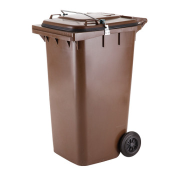 Europlast kuka 240l GASTRO hulladék gyűjtésére éttermek konyhák számára, karos szerkezettel gumis tömítéssel