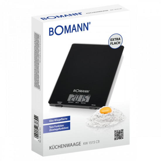 Bomann KW1515CB fekete konyhai mérleg KW1515CB