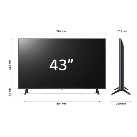 LG 43UR78003LK 43" 108cm 4K Smart UHD TV UR78 
