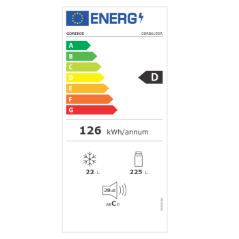 Gorenje OBRB615DR Old Timer hűtőszekrény egyajtós, 225/22L, 59.5x66.1x152.5 cm