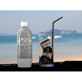 SodaCo szénsavasító flakon otthoni SodaCo Basic és Royal szódagéphez, 1 liter, fehér