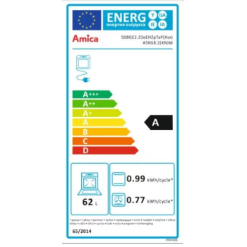 Amica 56013 inox 50cm kombinált tűzhely A5KG8.2(XN)M