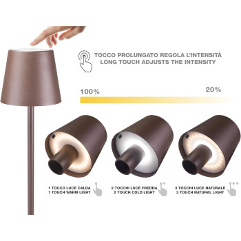 Beper P201UTP113 asztali lámpa USB-töltéssel barna