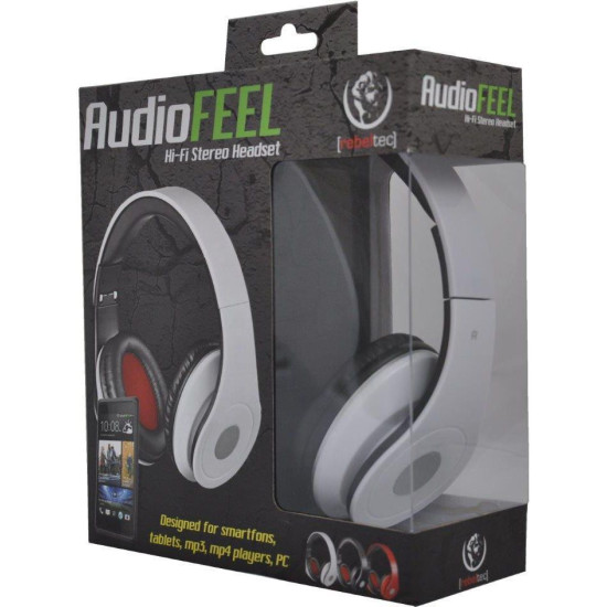 Rebeltec AUDIOFEEL2 fejhallgató, fehér