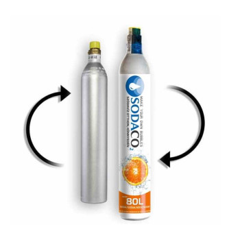 SodaCo Co2 Univerzális csere patron otthoni szódagépekhez átvételkor az üres patront vissza kell küldeni
