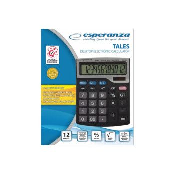 Esperanza ECL101 Tales 12 számjegyes asztali számológép 
