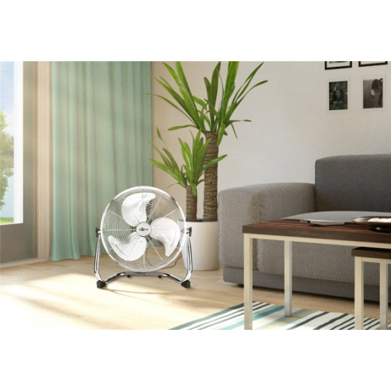Goobay 39510 Padló ventilátor, 40 cm, 3 sebesség, króm, 90W