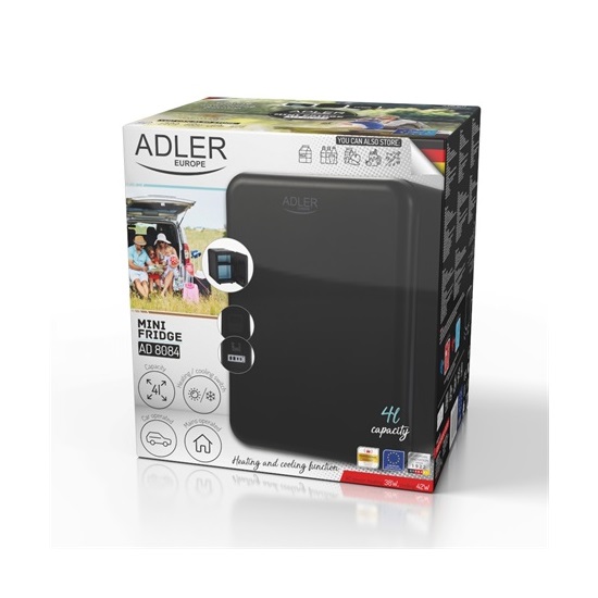 Adler AD8084 mini hűtőszekrény 4L fekete 