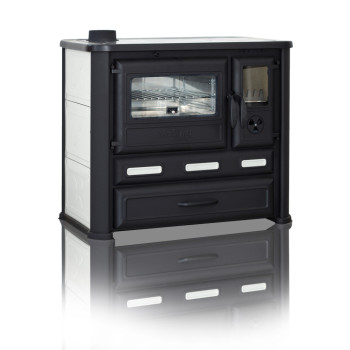 Warnex Alma Mons Sparhelt 8kW balos hátsó vagy felső kivezetés 120mm, inox sütő belső