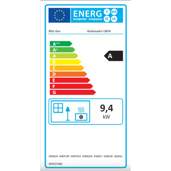 Ambasador LM 9,4kW bézs csempés kandalló 49x46x104 cm