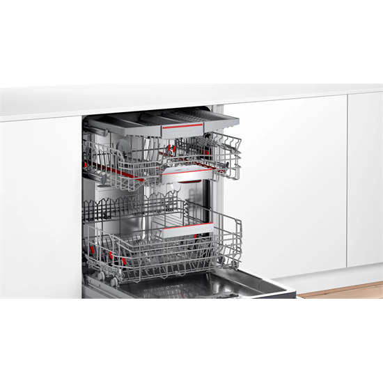 Bosch SMV6ECX57E teljesen beépíthető mosogatógép, 60cm, inox, 14 terítékes, fehér