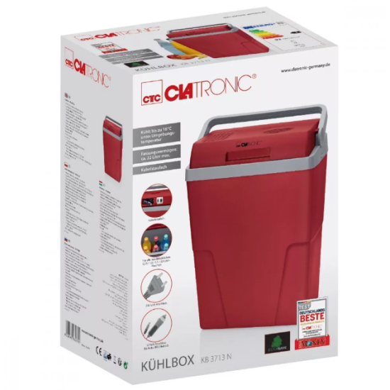 Clatronic KB 3713 230/12V autós/hálózati hűtőtáska, piros