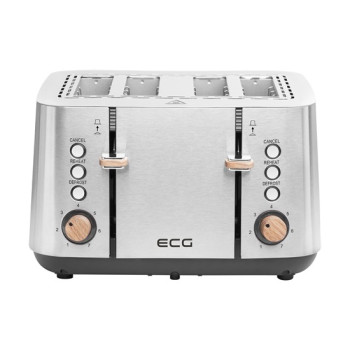 ECG ST 4767 TIMBER 4 rekeszes rozsdamentes kenyérpirító