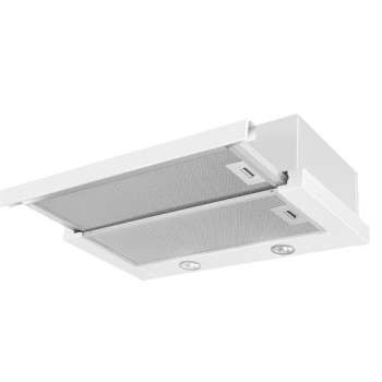 Evido Slimlux 60GW beépíthető kihúzható konyhai elszívó,60cm széles,fehér üveg front,CHT6GW.4 