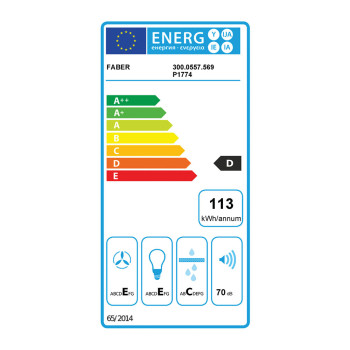 Faber 2740 PB SRM X A60 inox 2 motoros konyhai elszívó mosható fém zsírszűrővel, hátsó vagy felső légkivezetéssel 300.0557.569