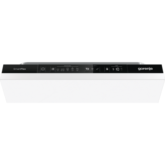 Gorenje GV561D10 teljesen beépíthető keskeny mosogatógép, 11 teríték, inverteres motor, 3 kosár, automatikus ajtónyitás, 44.8x55x81.5 cm 