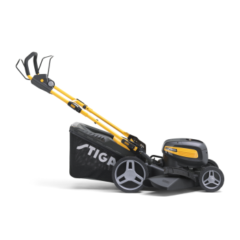 Stiga Combi 748 SQ AE önjárós akkumulátoros fűnyíró, gyűtés, mulcsozás, oldalsó és hátsó kidobás funkcióval