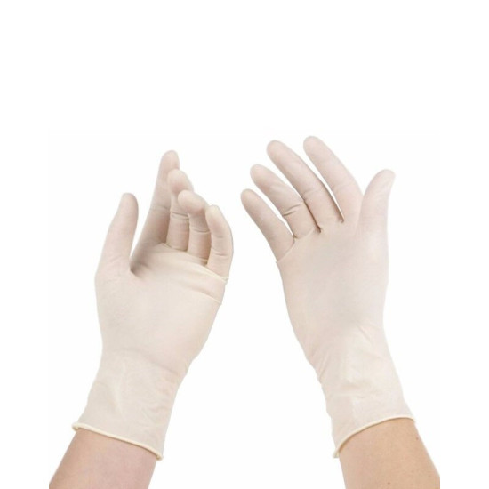 Latex kesztyű egyszer használatos "M" 10db/csomag GL11120M