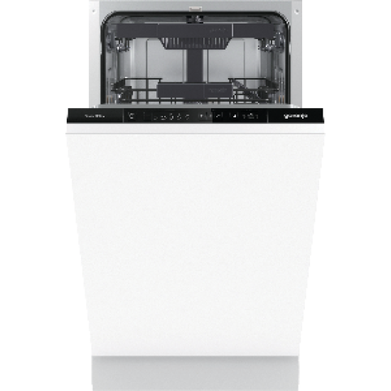 Gorenje GV561D10 teljesen beépíthető keskeny mosogatógép, 11 teríték, inverteres motor, 3 kosár, automatikus ajtónyitás, 44.8x55x81.5 cm 