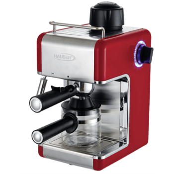 Hauser CE-929 presszó kávéfőző, 800W, bordó szín 