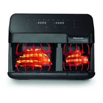 Hisense HAF2900D Air fryer 8,6 l forrólevegős sütő 5,3+3,3l  LED Smart érintőképernyős vezérlés