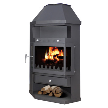 Warnex Hunor Fantasia szürke panoráma üveges kandalló 9,72kW 